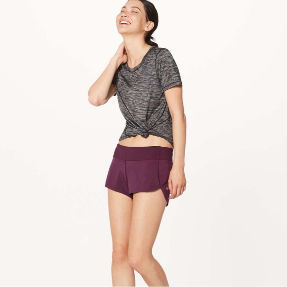 lululemon speed shorts 6